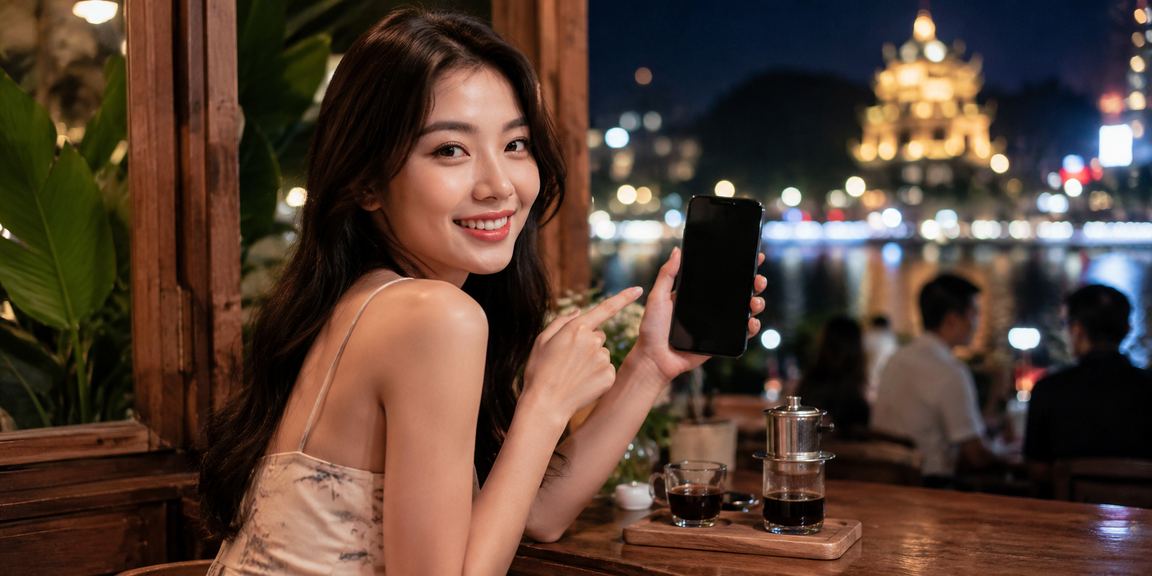 Người dùng tại Ninh Bình truy cập casino mobile trong quán cà phê